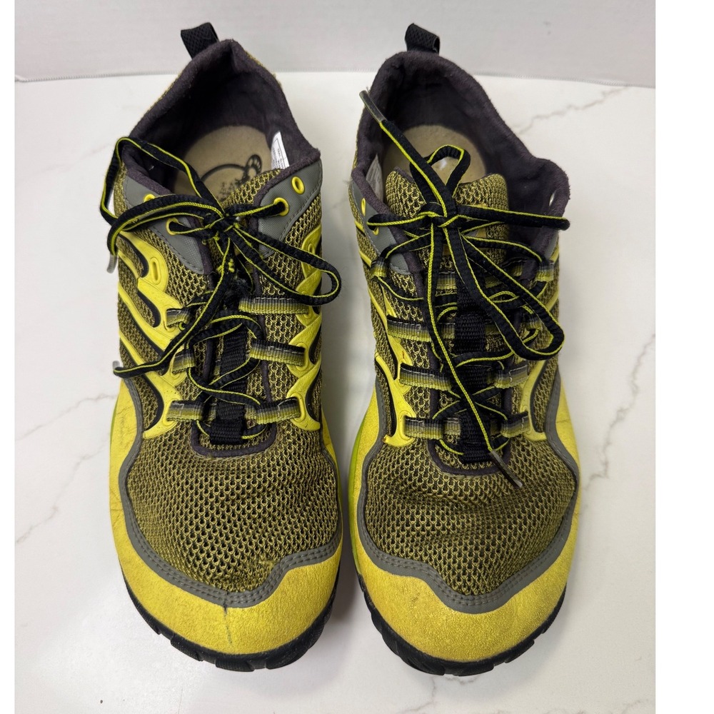 Merrell Trail Glove Amazon Mens 9 Barefoot Running Shoes Lime Green Grey J85527 - Picture 2 of 7